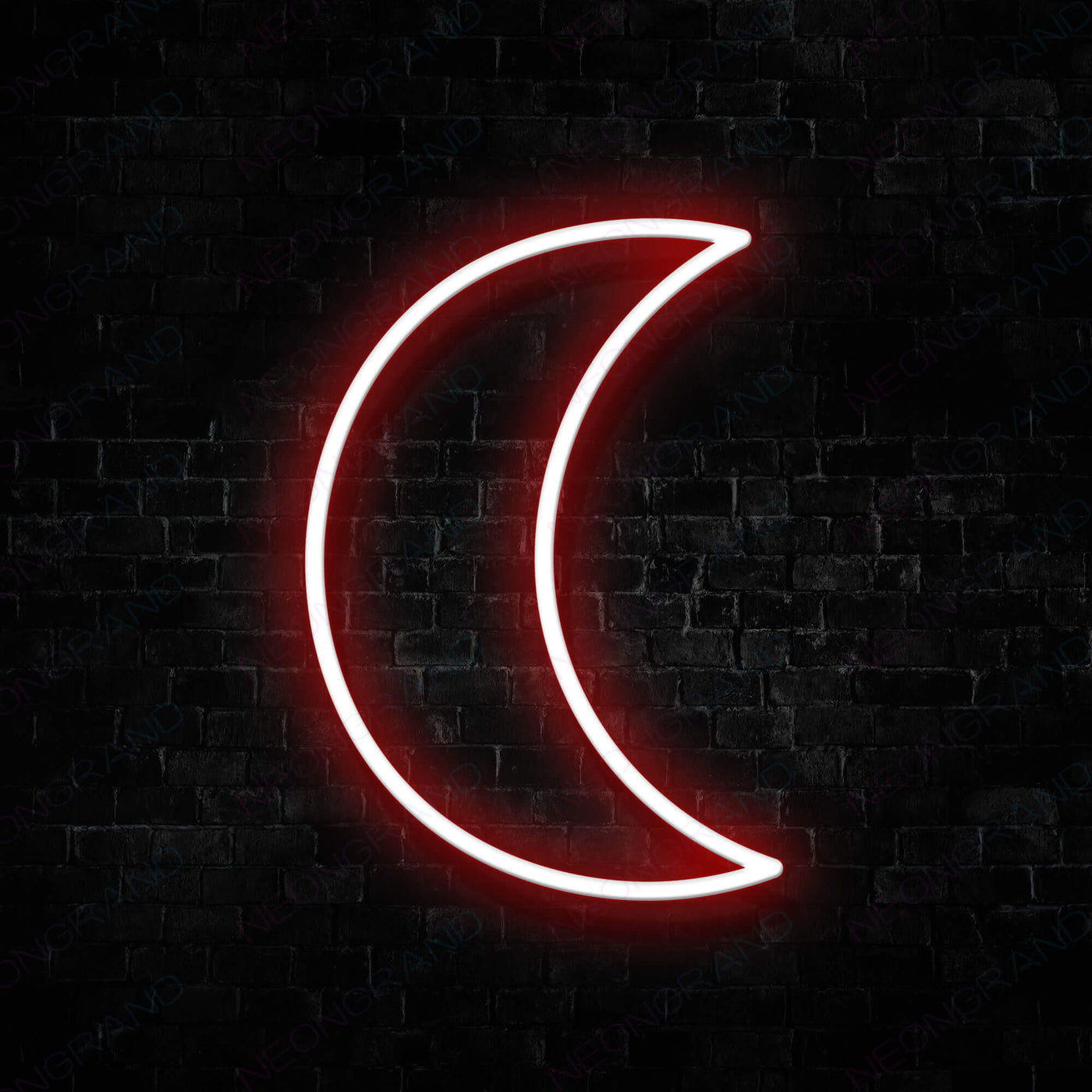 Red Moon Neon Sign