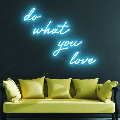 Do What You Love Neon Sign Love Led Light Sign light blue