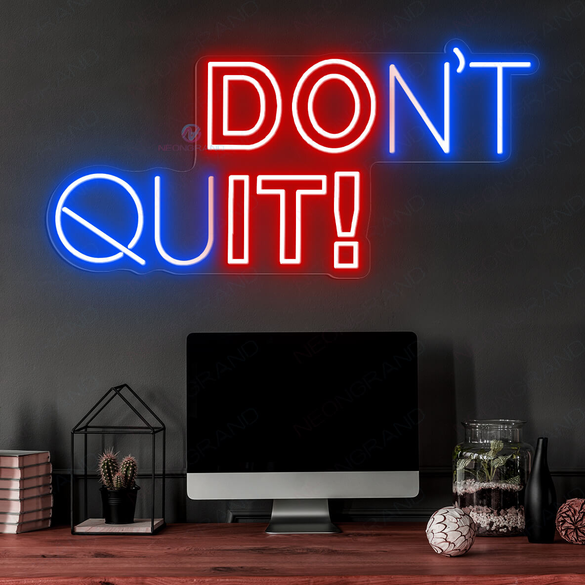 Don't Quit Neon Sign Inspiration Led Light NeonGrand