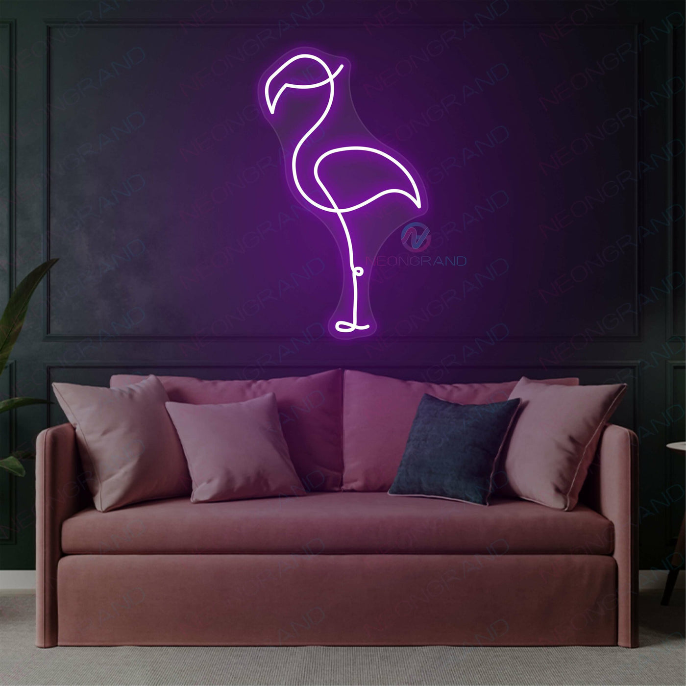 Flamingo Neon Light Aesthetic Led Light PURPLE