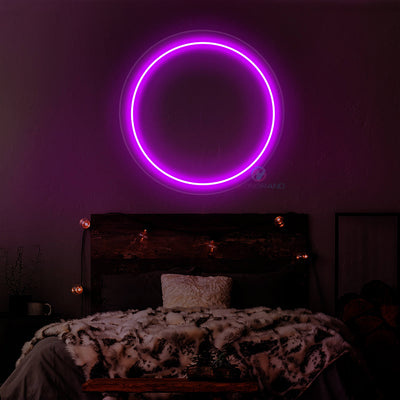 Full Moon Neon Sign Led Light purple