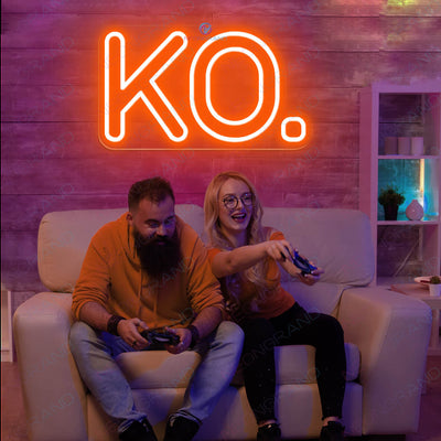 Gaming Neon Signs KO Game Led Light orange