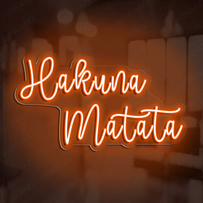 Hakuna Matata Neon Sign Led Light orange 1