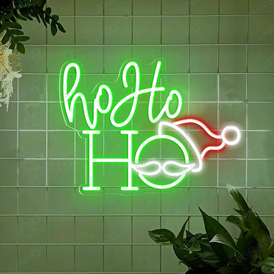 Ho Ho Ho Neon Sign Christmas Light Up Sign green1