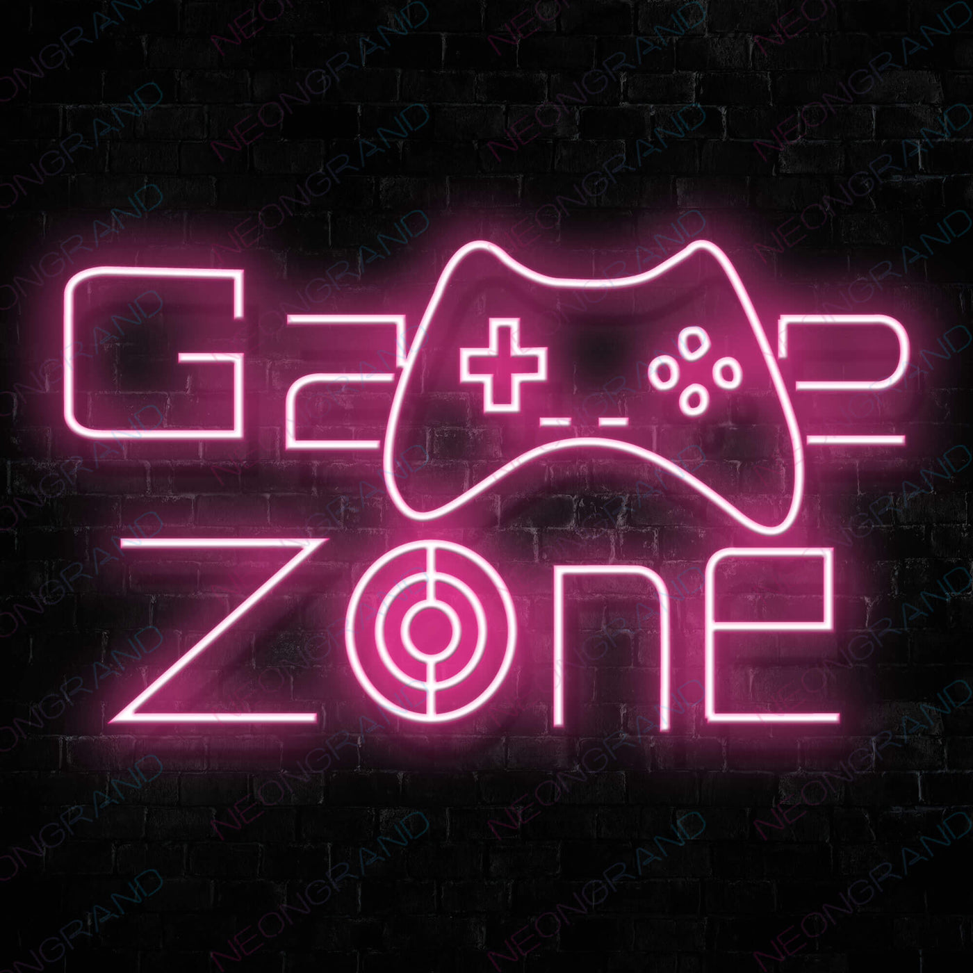 Game Zone Neon Game Room Sign Pink