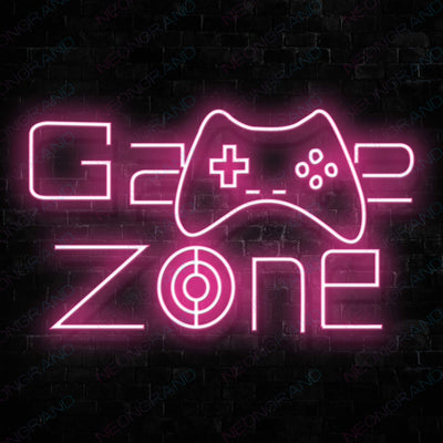 Game Zone Neon Game Room Sign Pink
