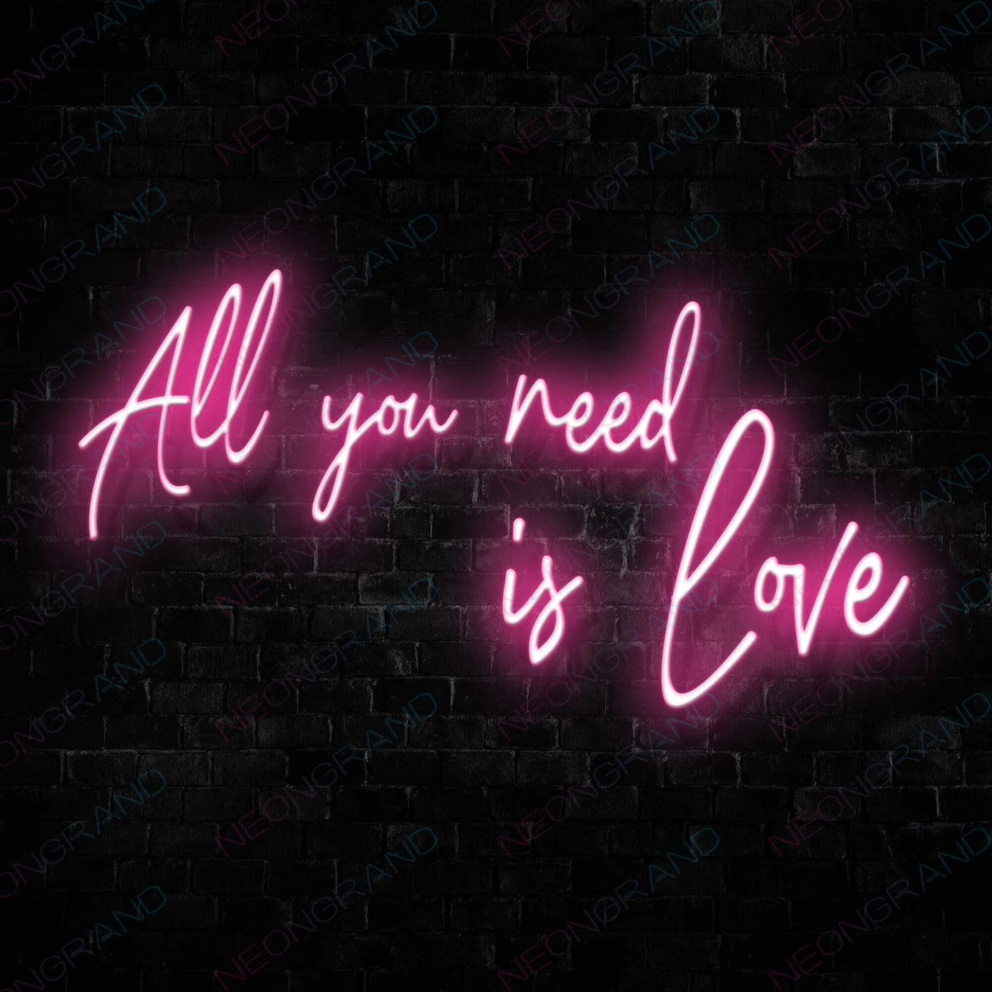 All You Need Is Love Neon Sign Pink