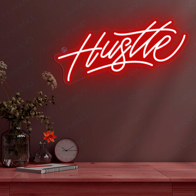 Hustle Neon Sign Wall Led Light red