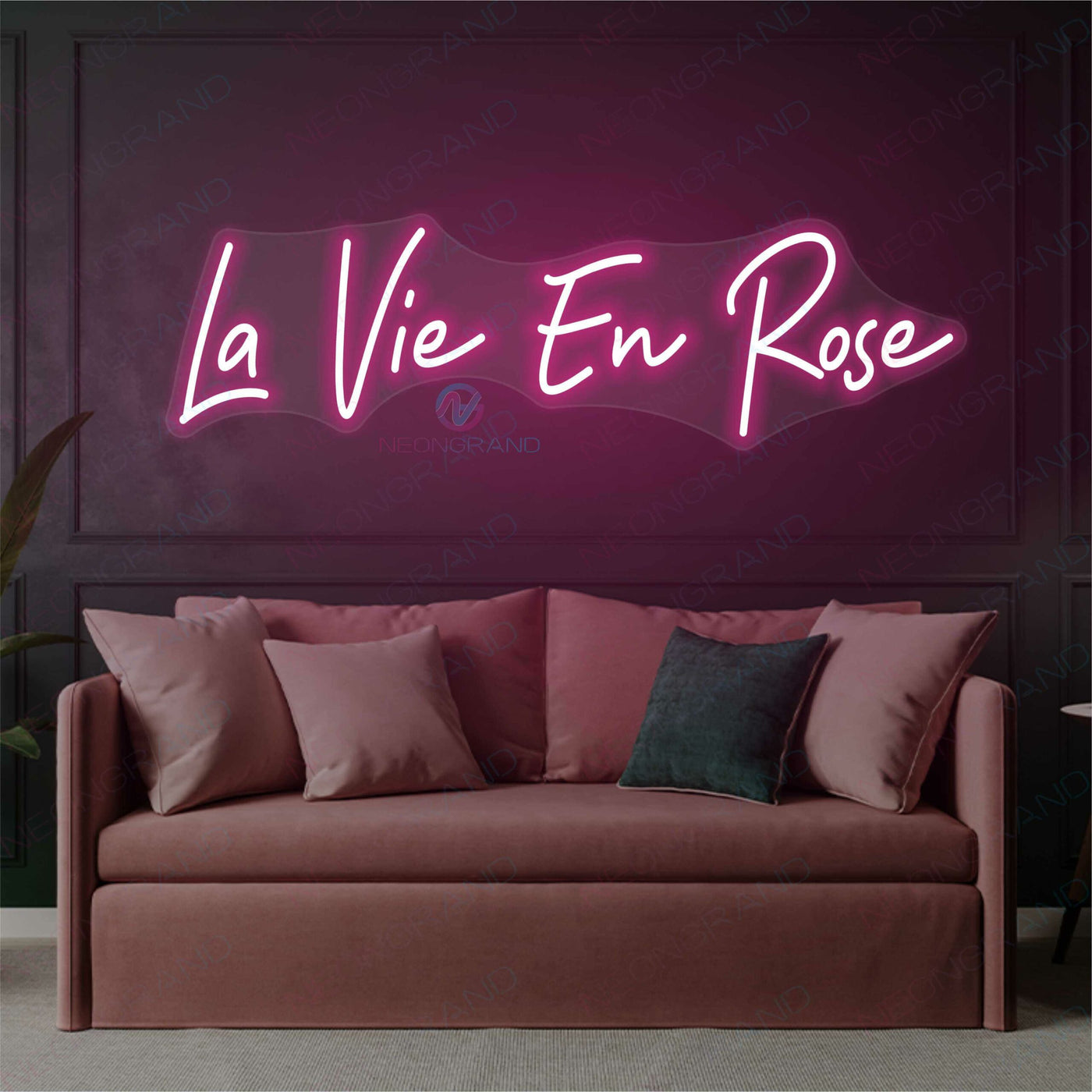 La Vie En Rose Neon Sign Led Light PINK