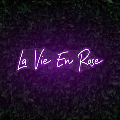 La Vie En Rose Neon Sign Led Light PURPLE
