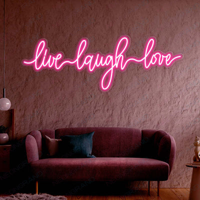 Live Laugh Love Neon Sign Led Light pink