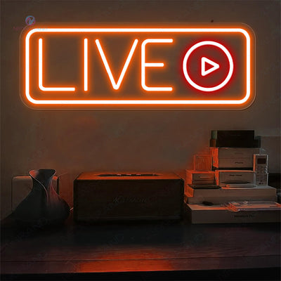 Live Neon Sign Recording Neon Sign Led Light orange