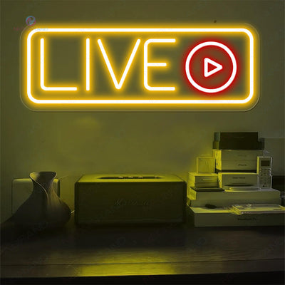 Live Neon Sign Recording Neon Sign Led Light ornage yellow