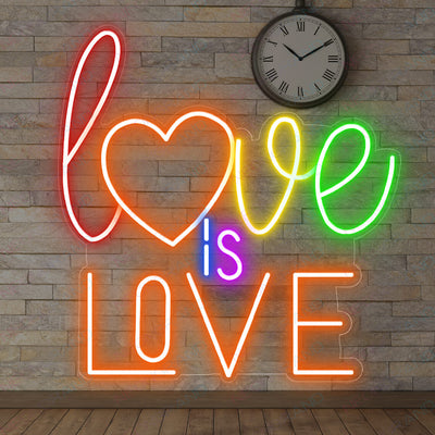 Love Is Love Pride Neon Sign Led Light LGBT Rainbow Neon Signs orange