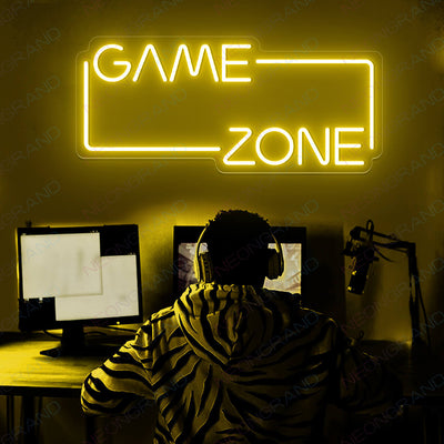 Neon Game Sign Game Zone Neon Sign Led Light yellow