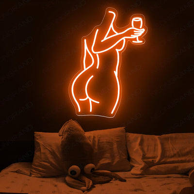 Nude Neon Sign Sexy Neon Signs Lady Led Light dark orange