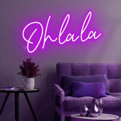 Oh La La Neon Sign Led Light purple