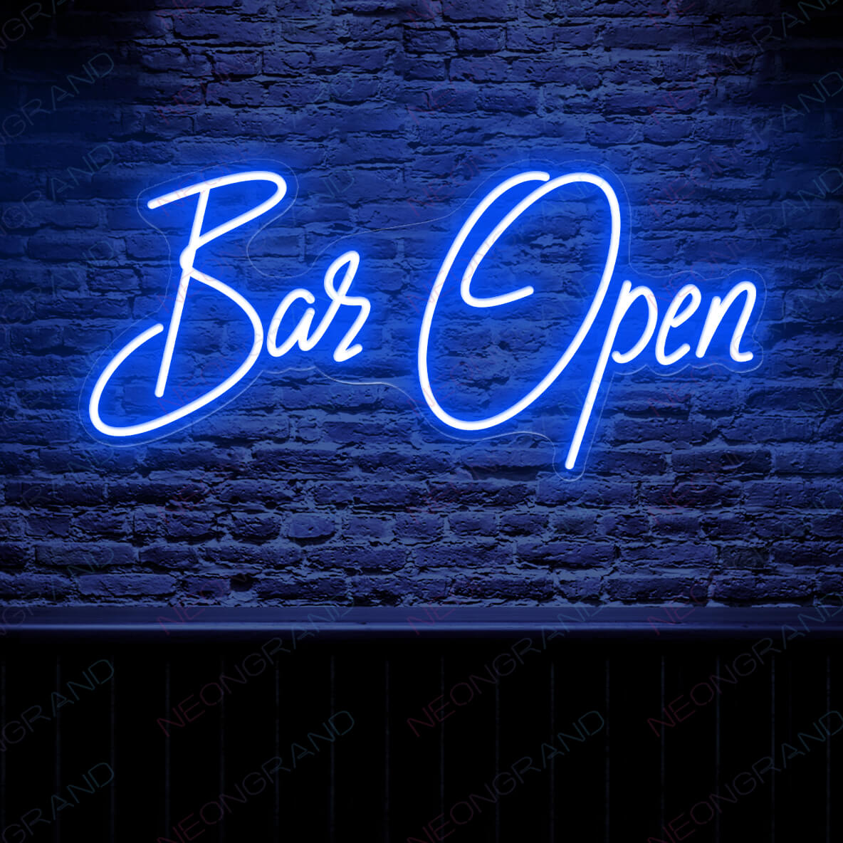 Open Sign Neon Aesthetic Led Light Bar Open blue