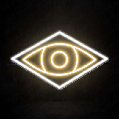 Psychic Neon Sign Eyes Led Light gold yellow