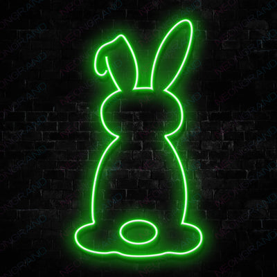 Rabbit Neon Sign Animal Led Light green