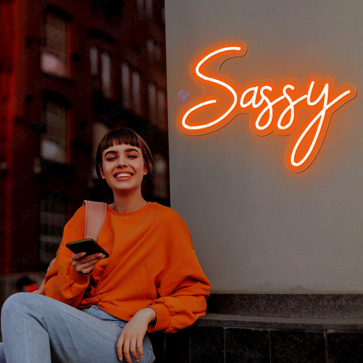 Sassy Neon Sign Stay Sassy Neon Party Led Light orange