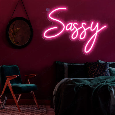 Sassy Neon Sign Stay Sassy Neon Party Led Light pink