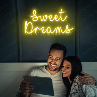 Sweet Dreams Neon Sign Led Light yellow