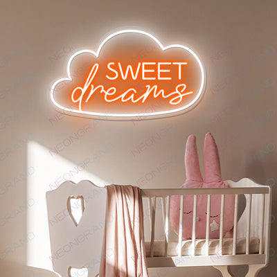 Sweet Dreams Neon Sign Pink Led Light orange