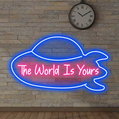 The World Is Yours Neon Sign Led Rocket Neon Light