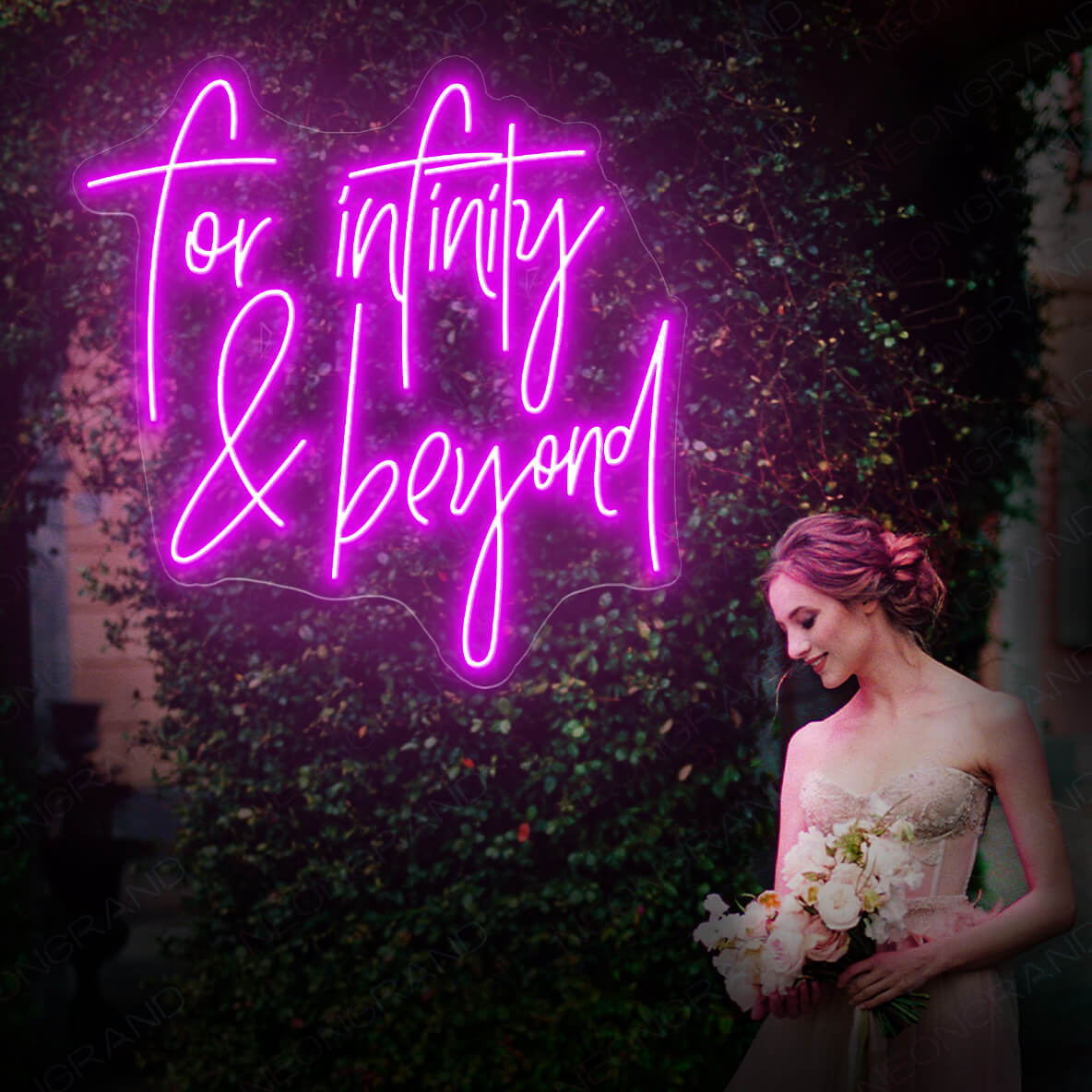 To Infinity And Beyond Neon Sign Led Light purple