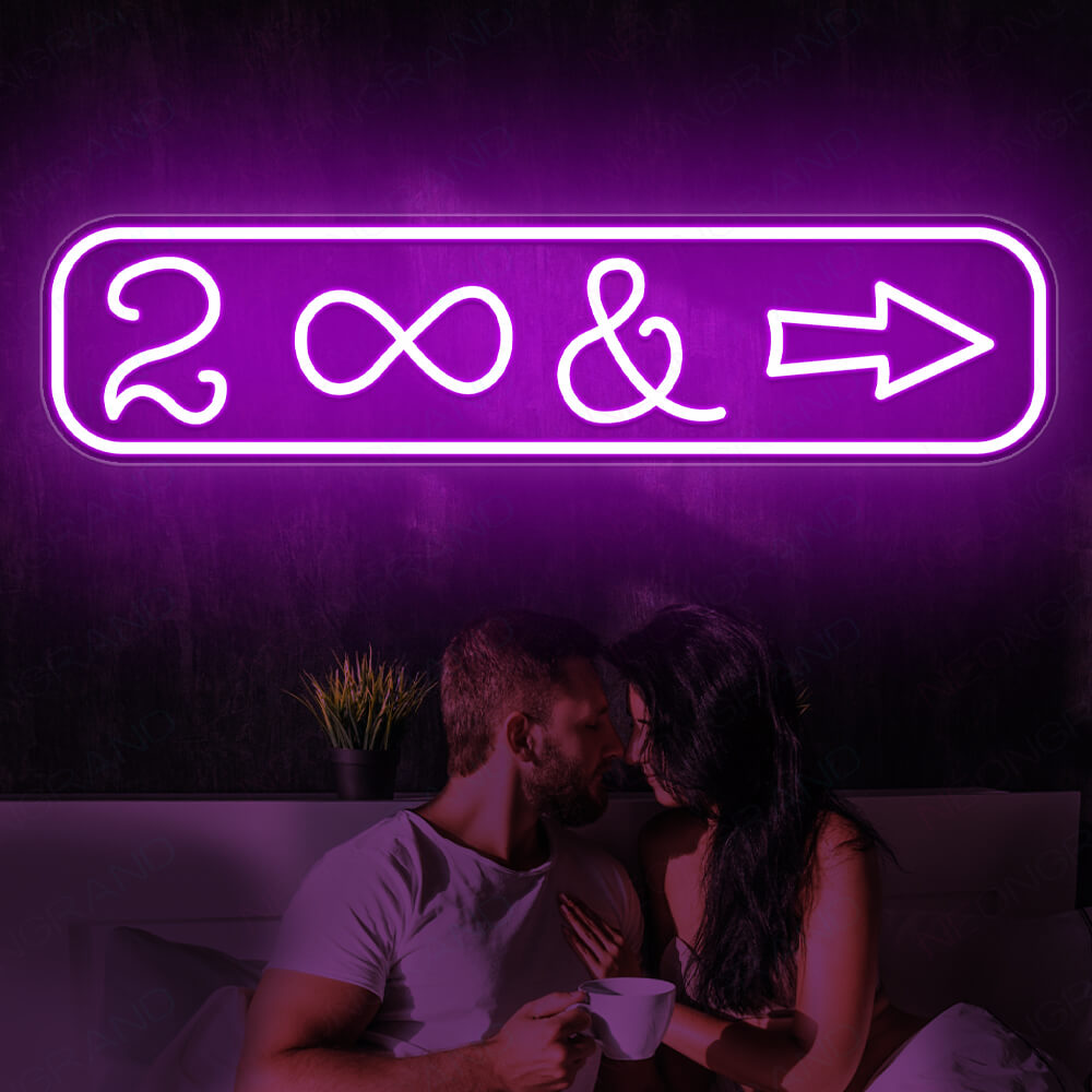 To Infinity And Beyond Neon Sign Wedding Led Light Purple
