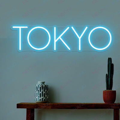 Tokyo Neon Sign Led Light, Japanese Neon Signs light blue