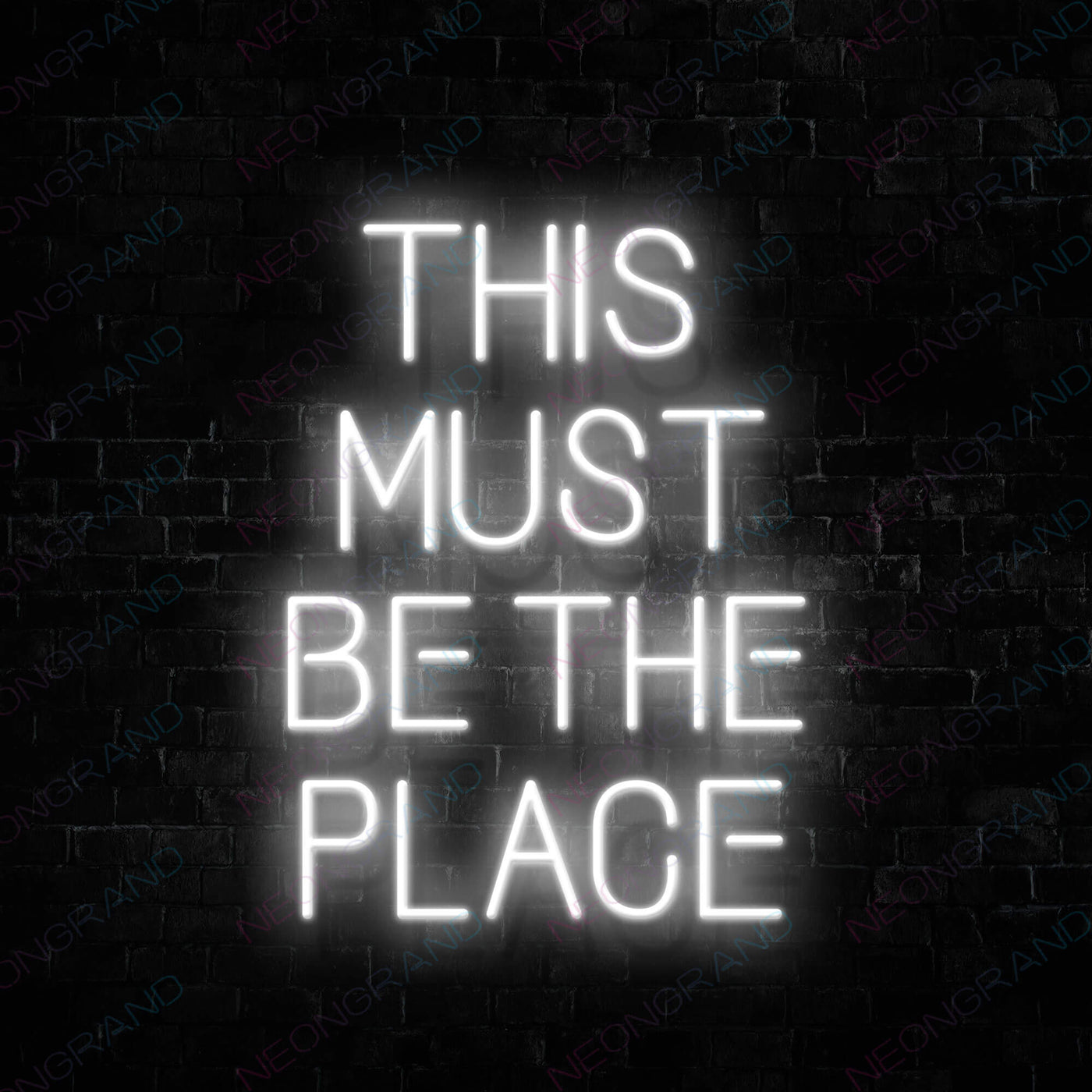This Must Be The Place Neon Sign White