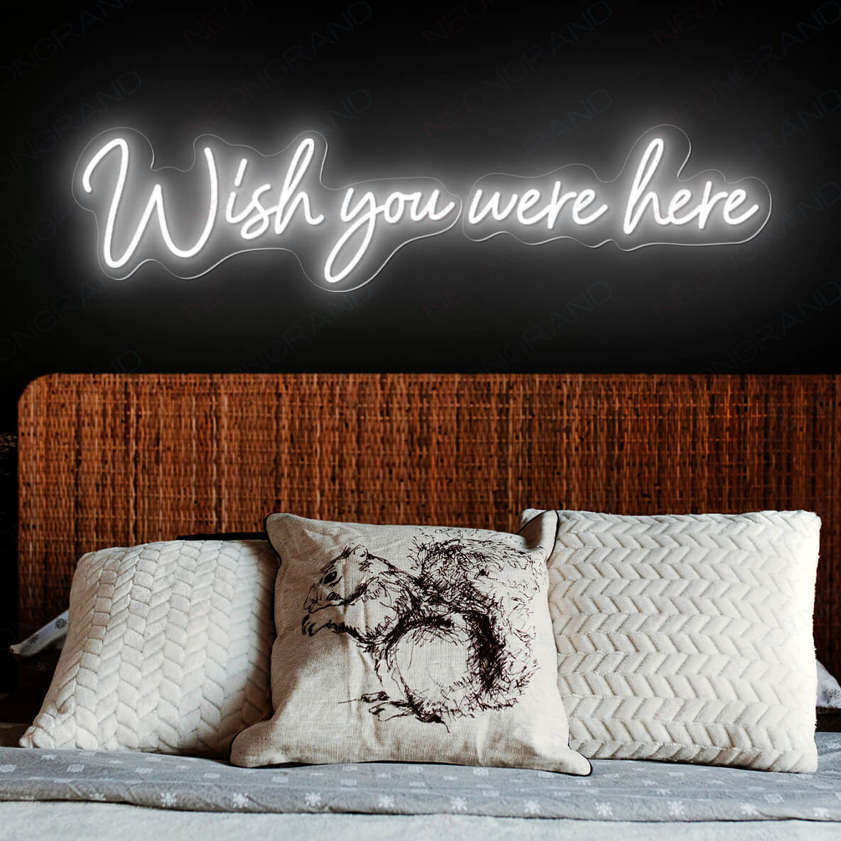Wish You Were Here Neon Sign Love Light Up Led Sign white