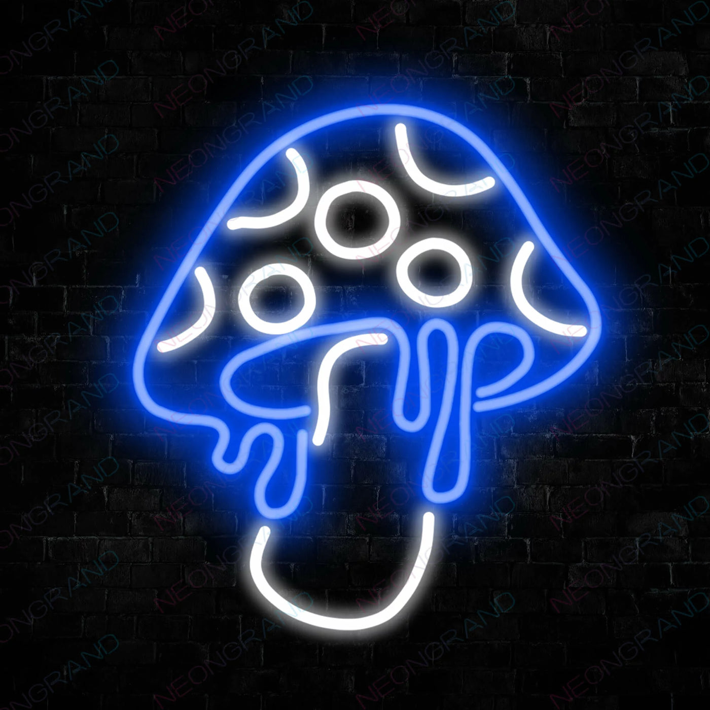 Funny Mushroom Neon Sign Led Light Blue