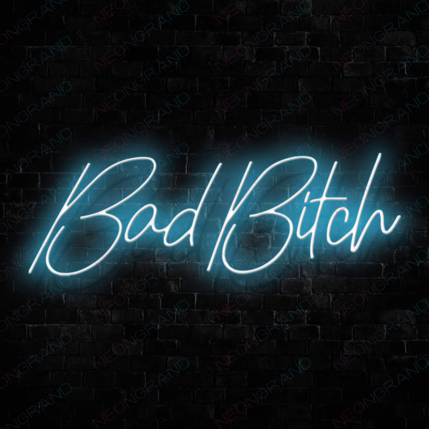 Bad Bitch Led Neon Sign Light Blue