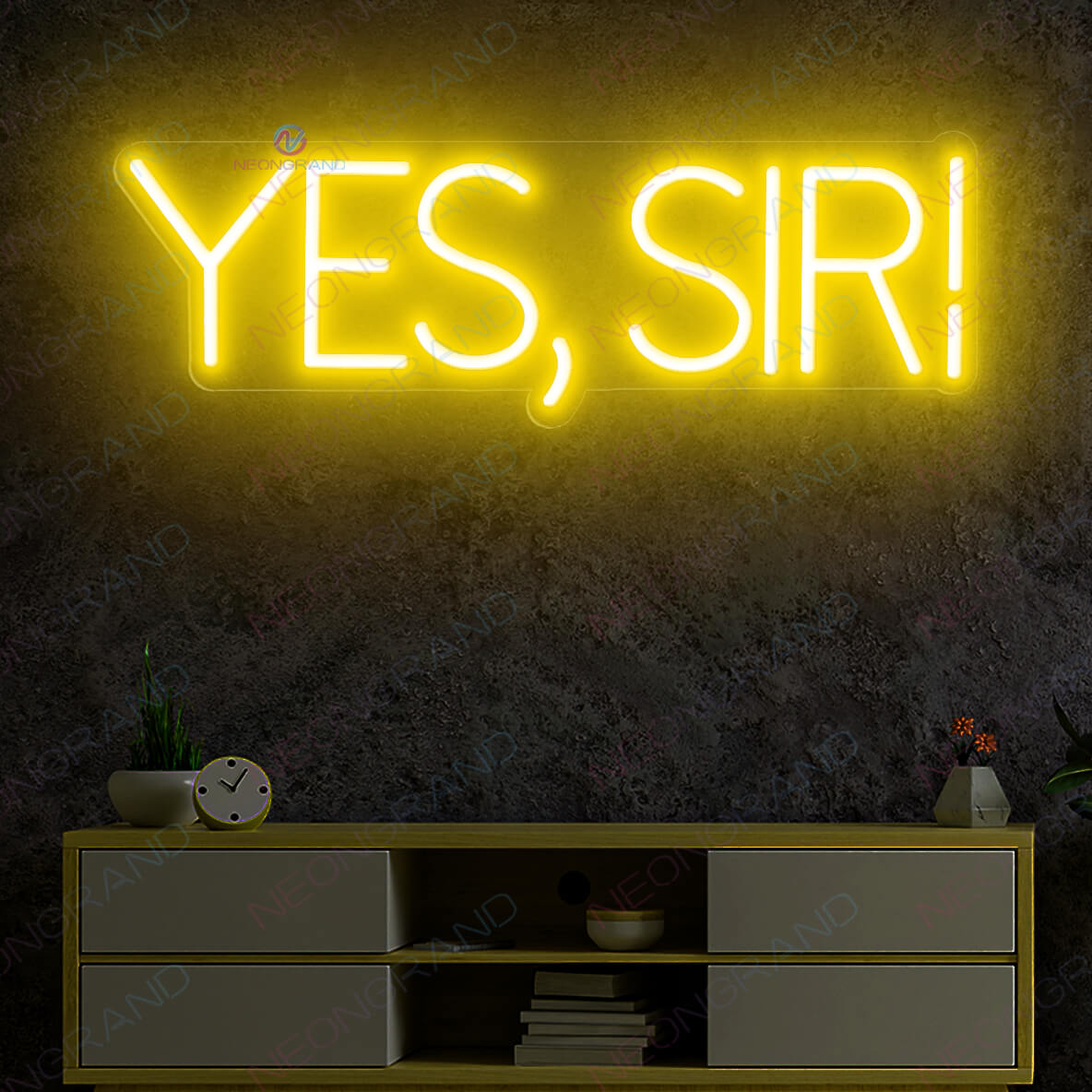 Yes Sir Neon Sign Business Led Neon Light yellow