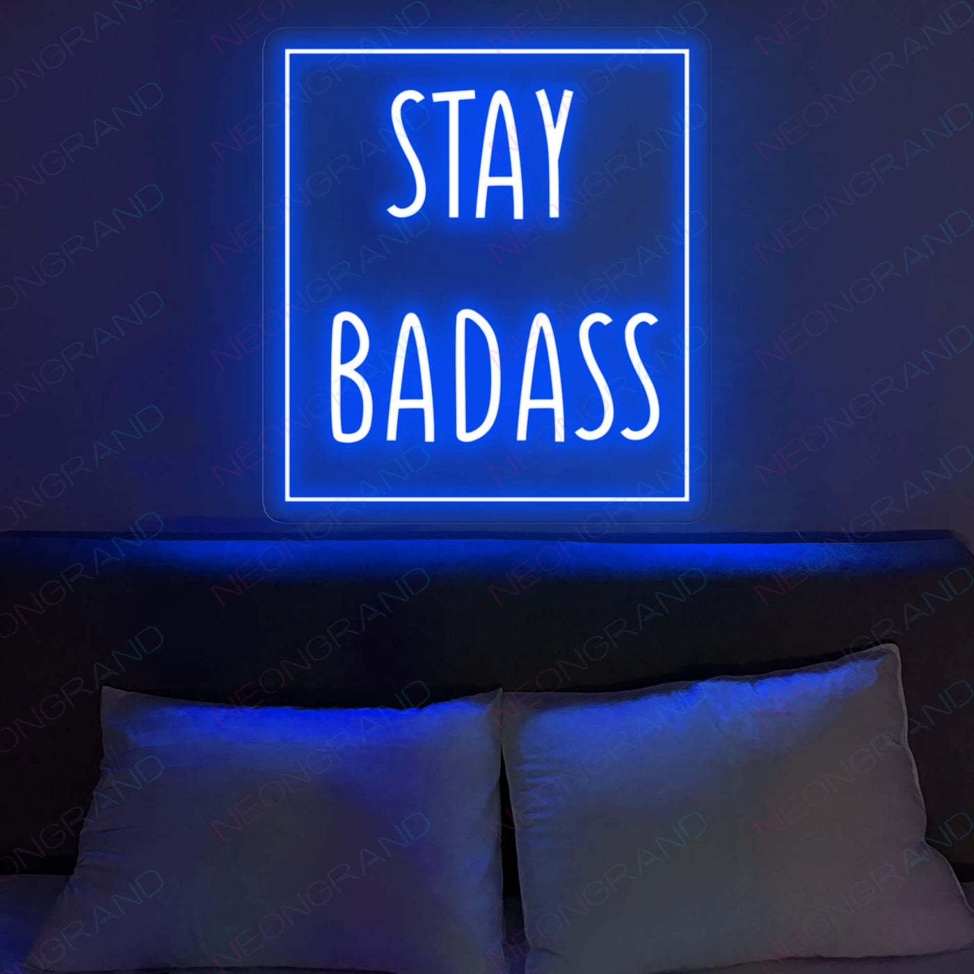 Stay Badass Neon Sign Girls Led Light Blue