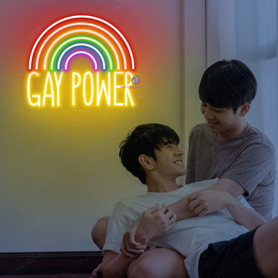 Gay Neon Signs Pride Rainbow Led Light yellow
