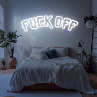 Fuck Off Neon Sign Led Light Man Cave Neon Sign white