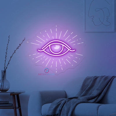 Eye Neon Sign 3D-Engraving Psychic LED Light