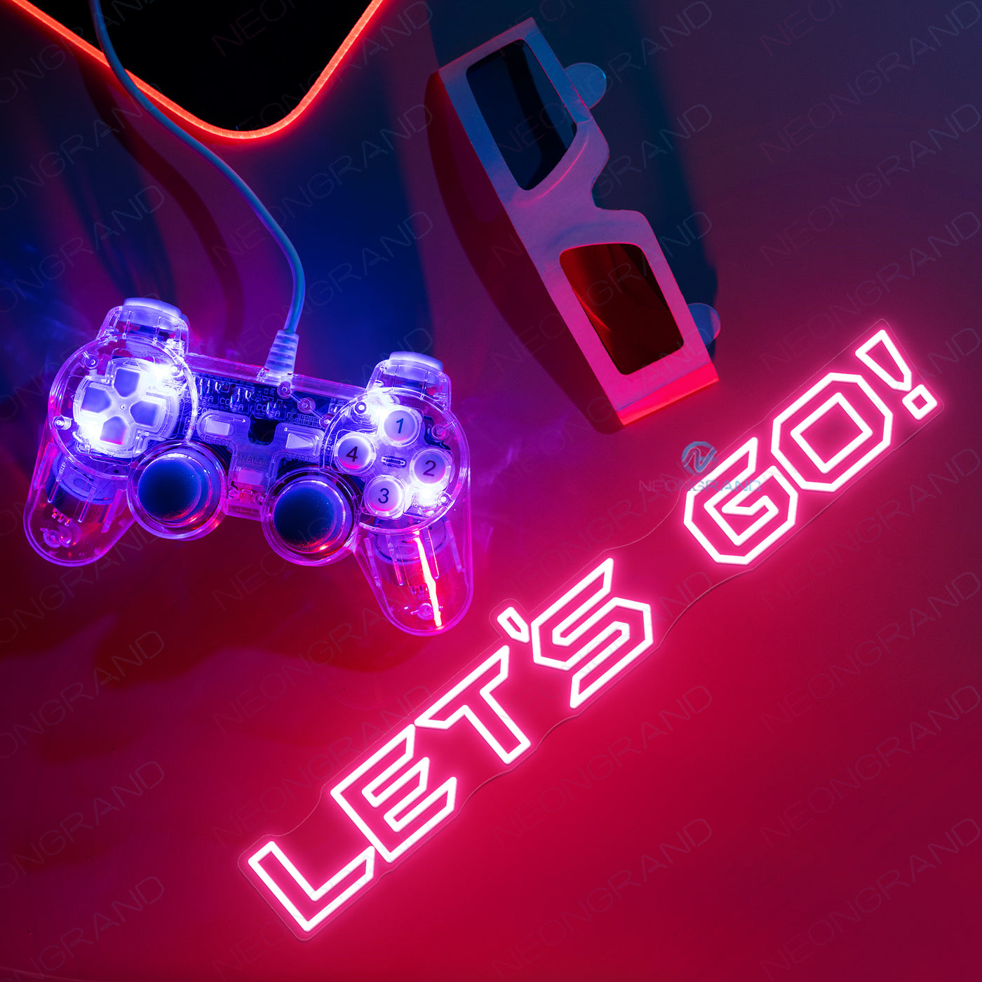Let's Go Neon Game Sign Led Light