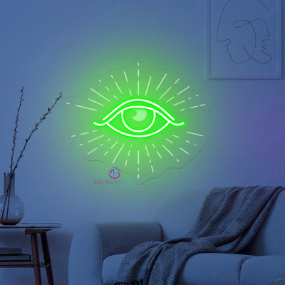 Eye Neon Sign 3D-Engraving Psychic LED Light