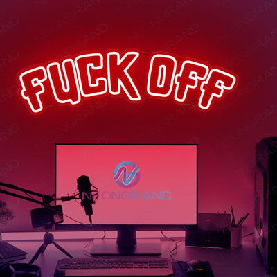 Fuck Off Neon Sign Led Light Man Cave Neon Sign red