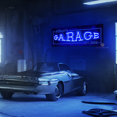 Custom Neon Garage Signs Led Light blue