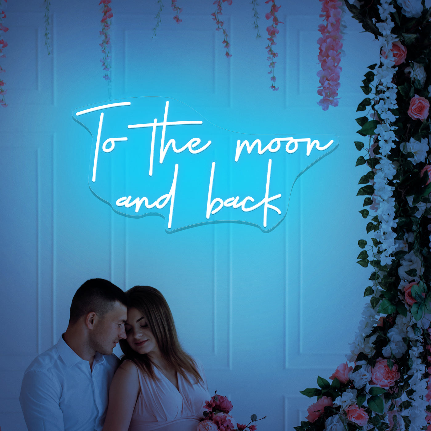 To The Moon And Back Neon Sign Love Led Light