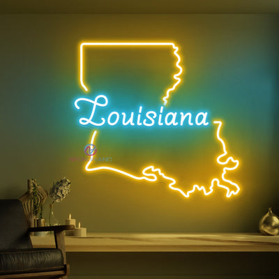Louisiana Neon Sign Led Light orange