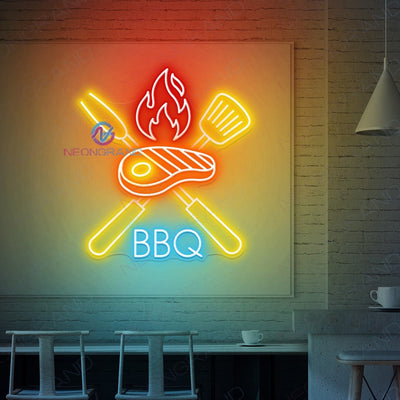 Neon Barbecue Signs Neon Kitchen Sign Led Light yellow