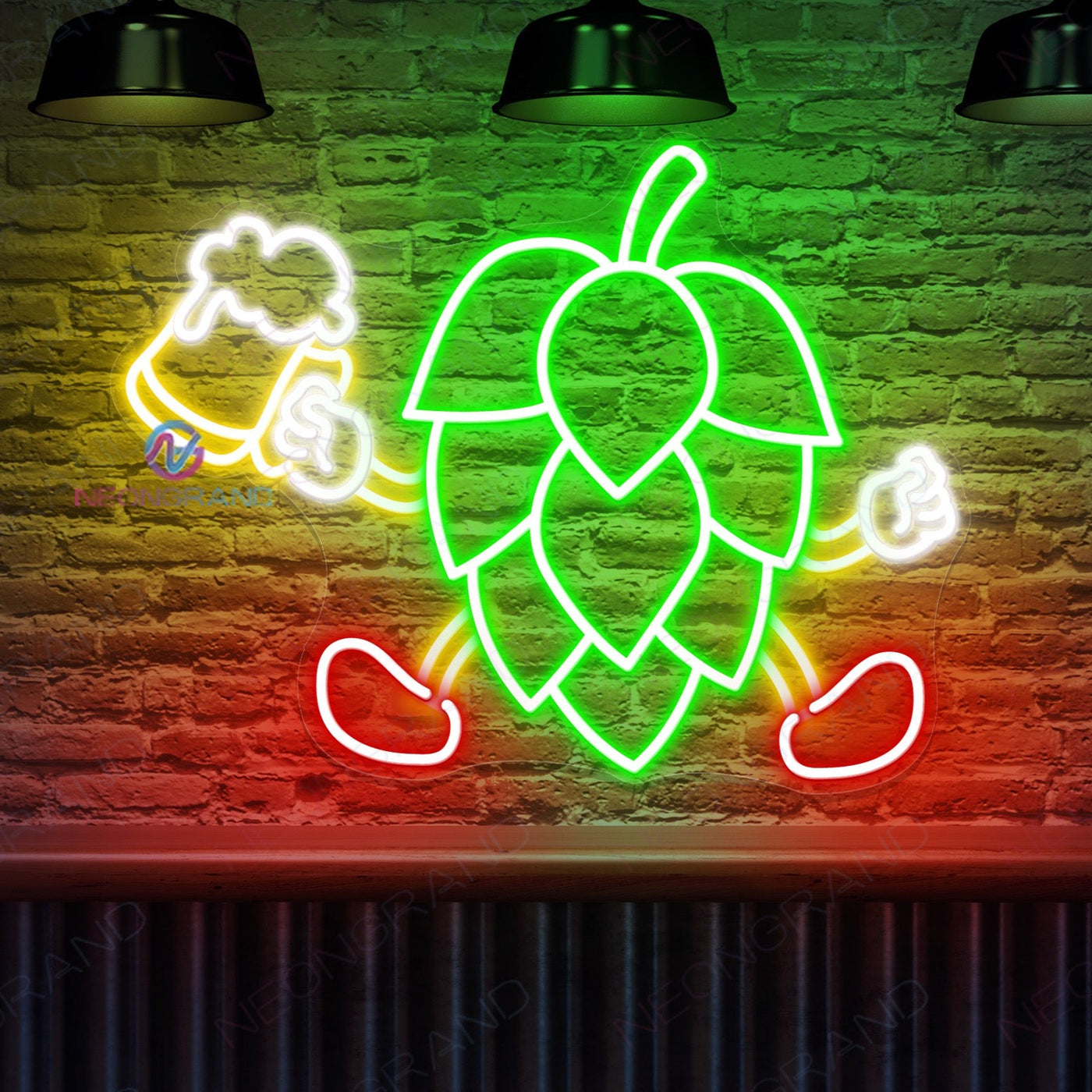 Beer hop neon sign led light
