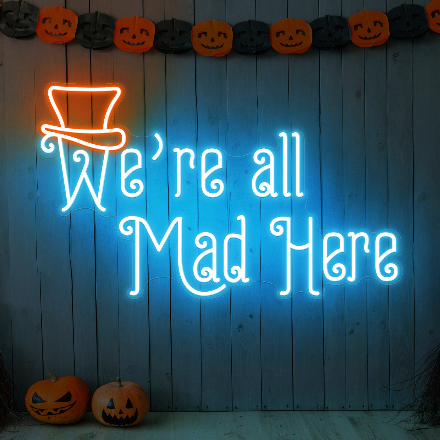 We're All Mad Here Neon Sign Halloween Led Light